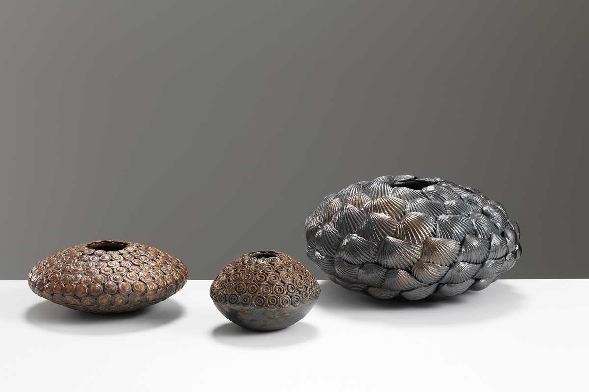 Group of shell bowls